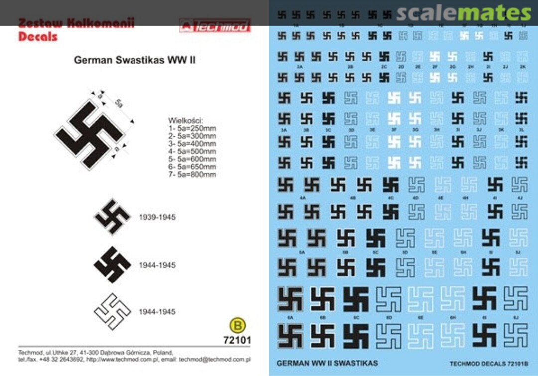 Boxart German Swastikas WWII 72101 Techmod