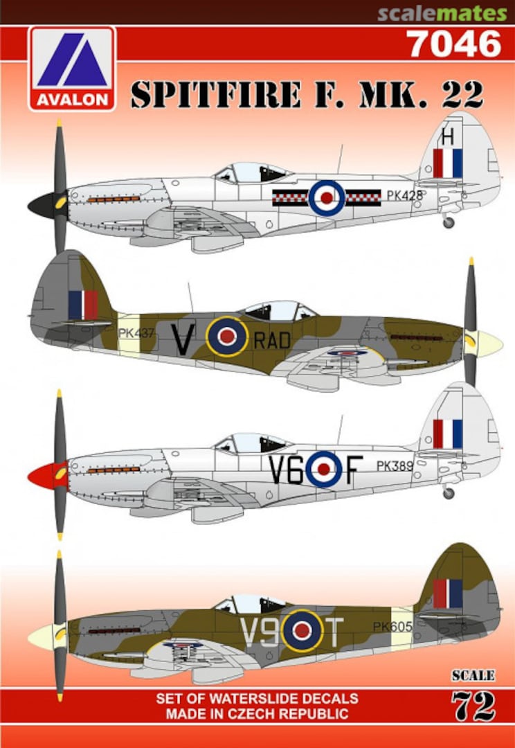 Boxart Spitfire F. Mk. 22 7046 Avalon Decals