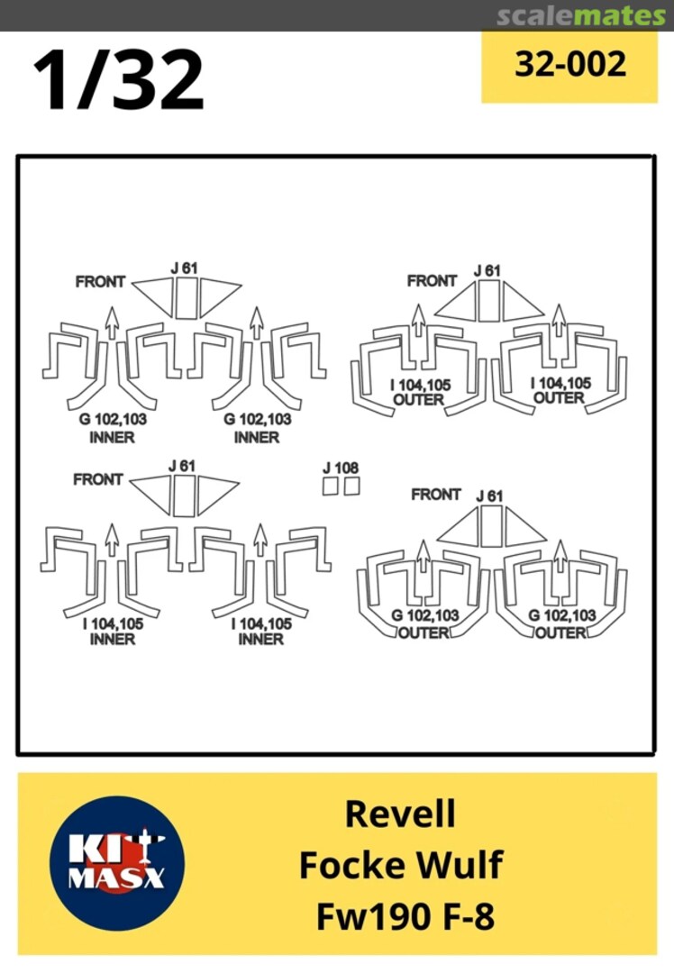 Boxart Focke Wulf Fw190 F-8 32-002 Kit Masx