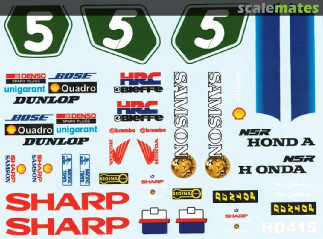 Boxart Honda NSR 250 1991 - Wilco Zeelenberg HD415 Holland-Decal