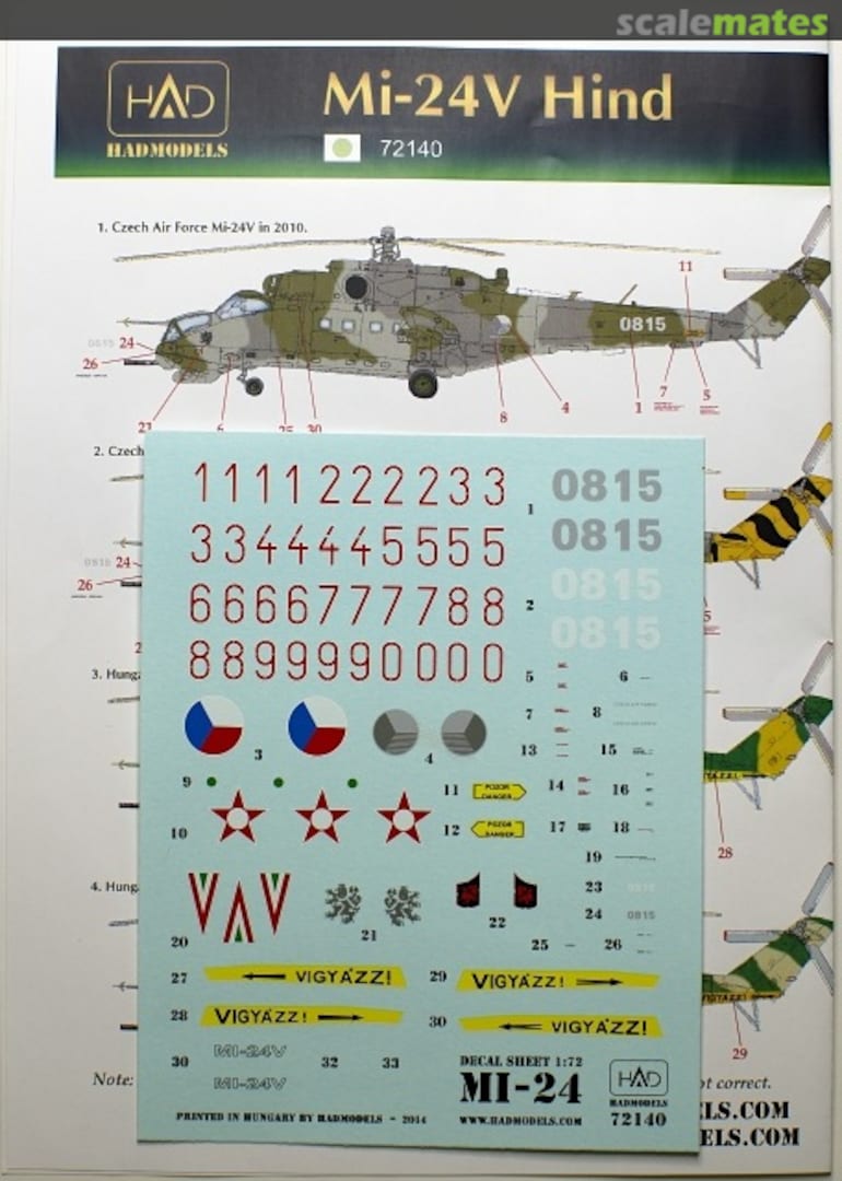 Boxart Mi-24V Hind 72140 HADmodels 