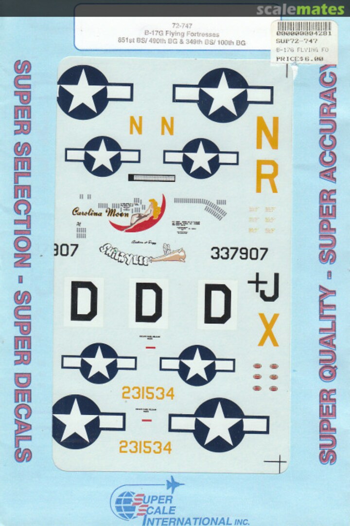 Boxart B-17G Flying Fortresses 72-0747 SuperScale International