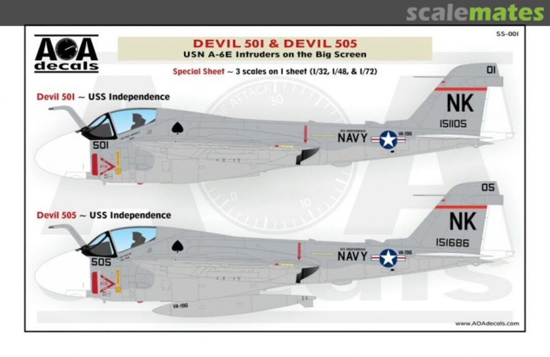 Boxart Devil 501 & Devil 505 SS-001 AOA decals