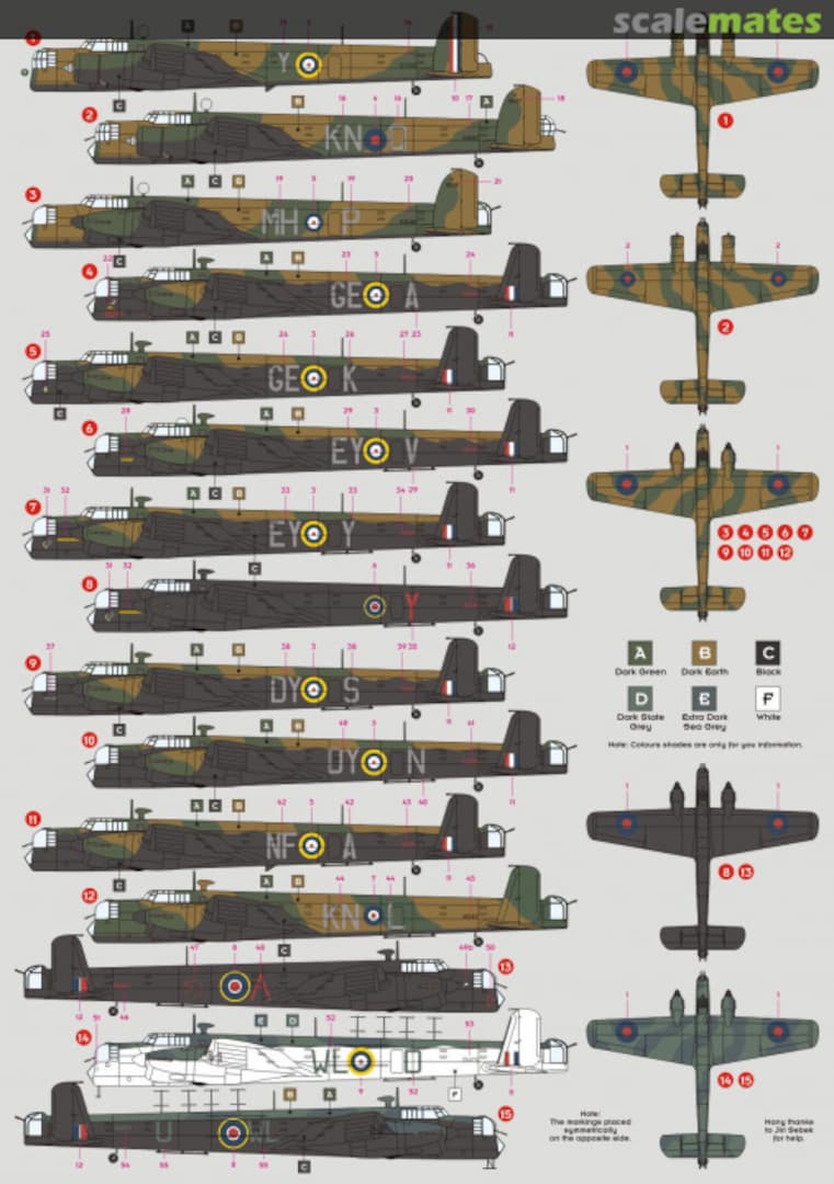 Contents A.W.38 Whitley 72044 DK Decals