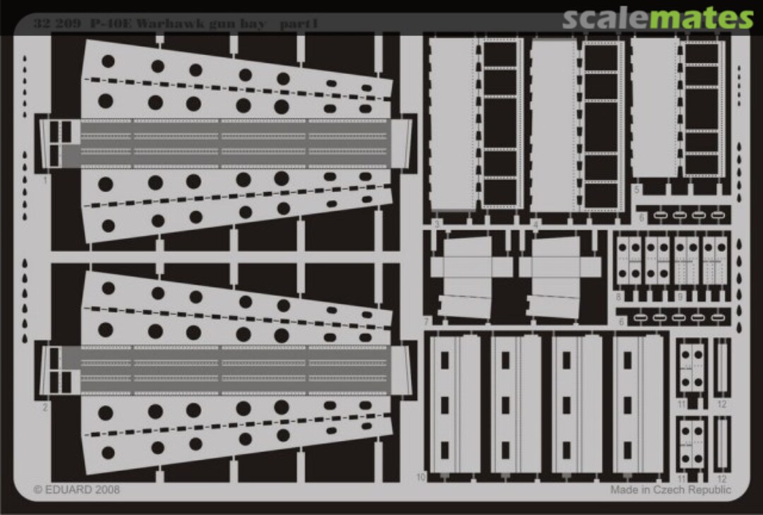 Boxart P-40E Warhawk gun bay 32209 Eduard