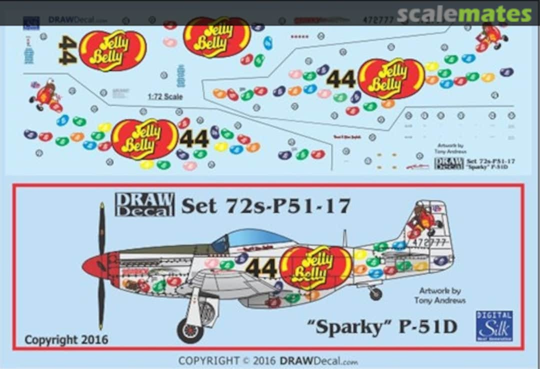 Boxart "Sparky" P-51D 72-P51-17 Draw Decal