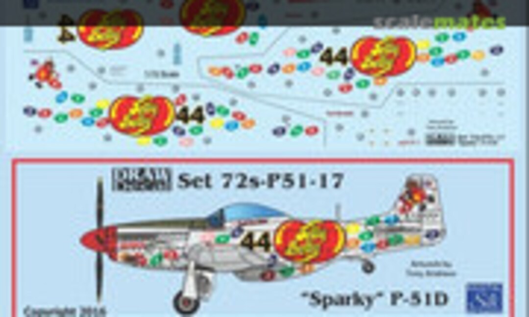 1:72 &quot;Sparky&quot; P-51D (Draw Decal 72-P51-17)