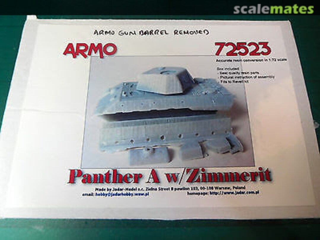 Boxart Panther A Zimmerit coating 72523 Jadar-Model