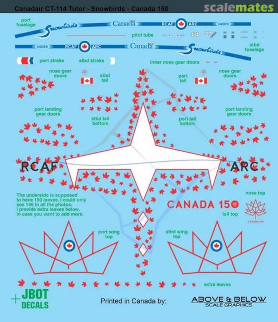 Boxart Canadair CT-114 Tutor - Snowbirds 1005 Above & Below Graphics