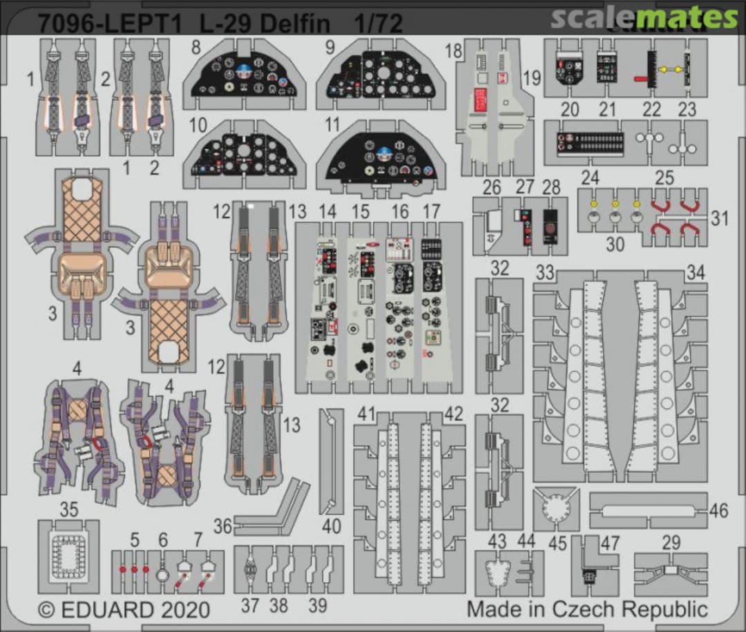 Boxart L-29 Delfin PE-set 7096-LEPT Eduard