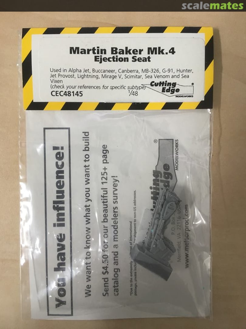 Boxart Martin Baker Mk.4 Ejection Seat CEC48145 Cutting Edge Modelworks