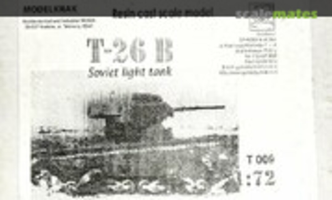 1:72 T-26B (Modelkrak MkT 009)