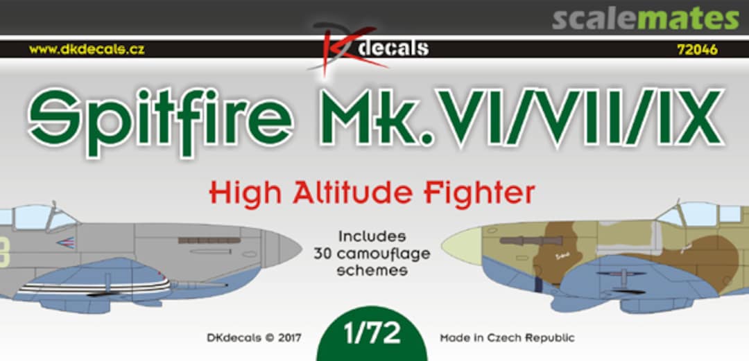 Boxart Spitfire Mk. VI/VII/IX 72046 DK Decals