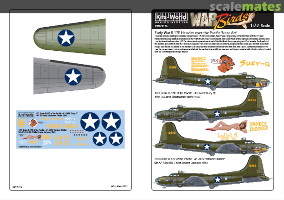 Boxart Boeing B-17E Flying Fortress of the Pacific KW172176 Kits-World