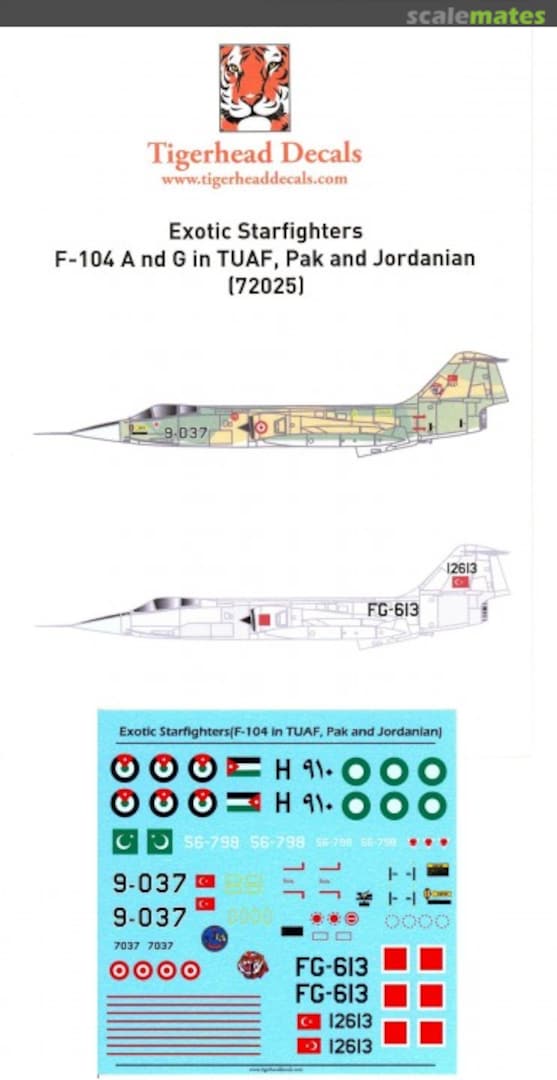 Boxart Exotic Starfighters 72025 TigerHead Decals