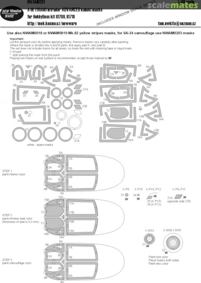 Boxart A-6E (TRAM) Intruder - ADVANCED kabuki masks NWAM0201 New Ware