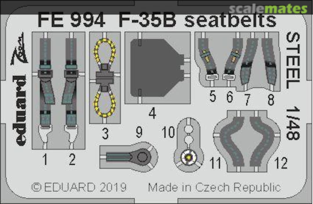 Boxart F-35B seatbelts STEEL FE994 Eduard