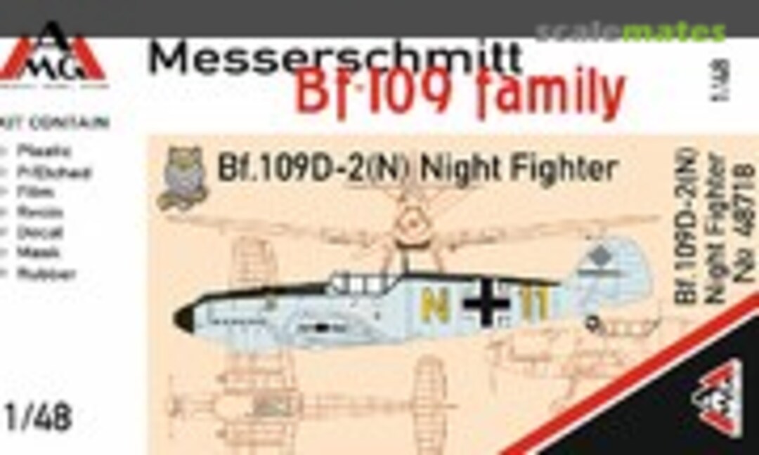 1:48 Messerschmitt Bf-109D-2(N) Night Fighter (AMG 48718)