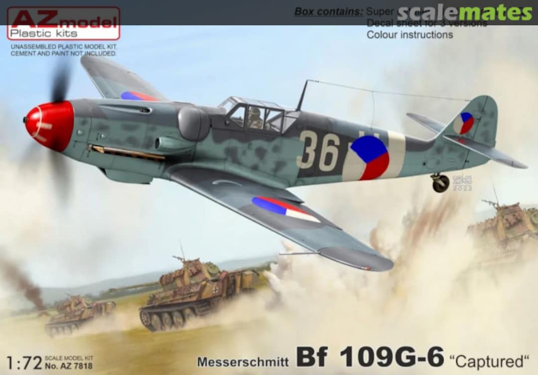 Boxart Messerschmitt Bf 109G-6 „Captured“ AZ7818 AZmodel