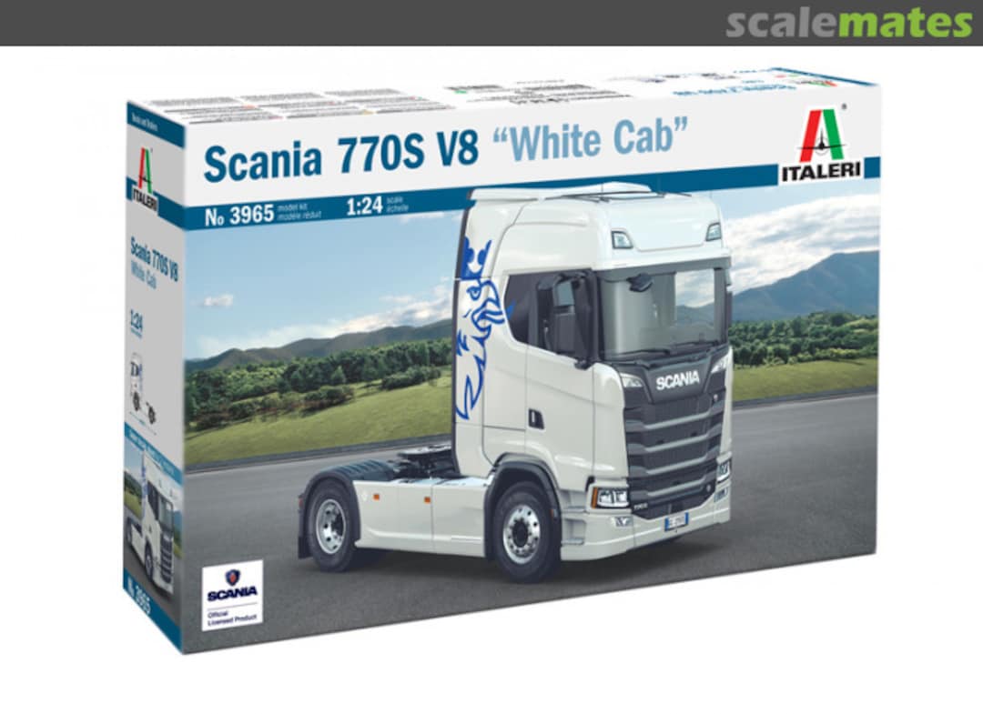 Boxart Scania 770S V8 White Cab 3965 Italeri