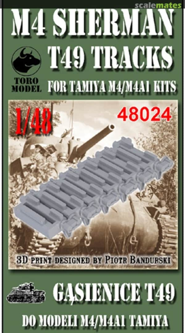 Boxart M4 Sherman T49 tracks (for Tamiya M4/M4A1 kits) 3D48024 ToRo Model