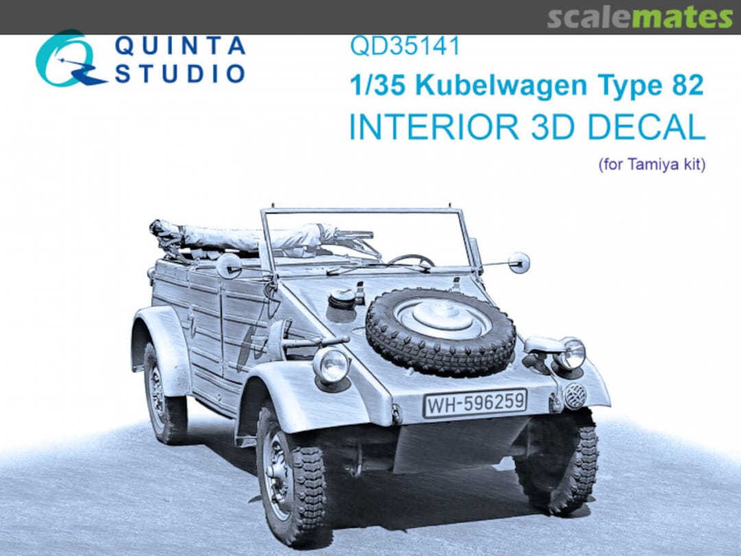 Boxart Kubelwagen Type 82 interior 3D decals QD35141 Quinta Studio