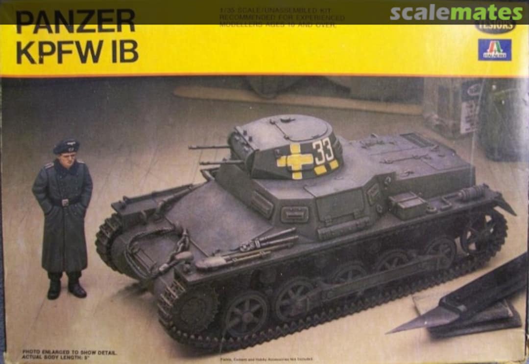 Boxart Panzer Kpfw IB 804 Testors/Italeri