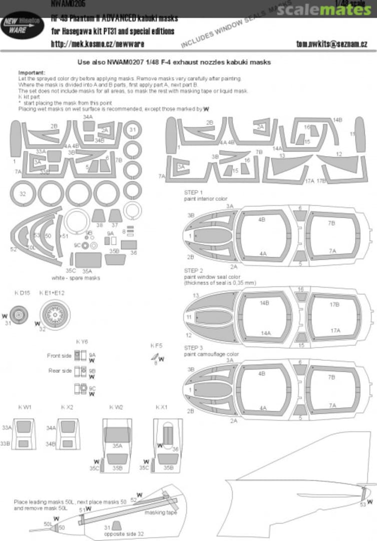 Boxart RF-4B Phantom II ADVANCED kabuki masks NWAM0205 New Ware