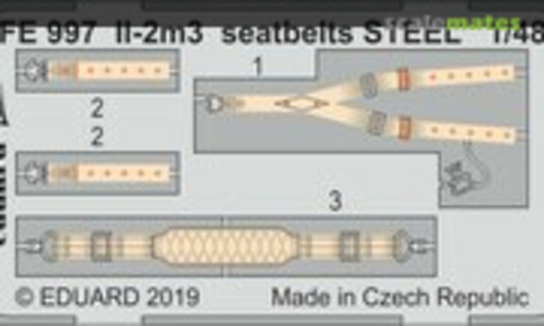 1:48 IL-2 M3 seatbelts STEEL (Eduard FE997)