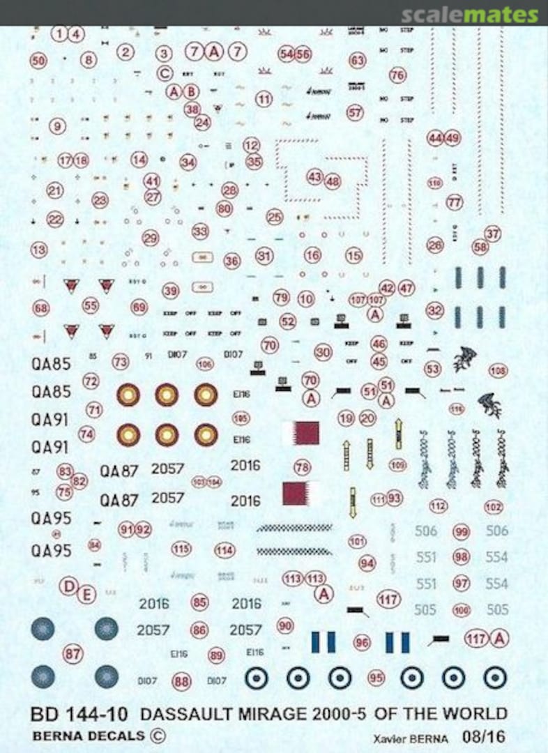 Boxart Dassault Mirage 2000-5 BD 144-10 Berna Decals
