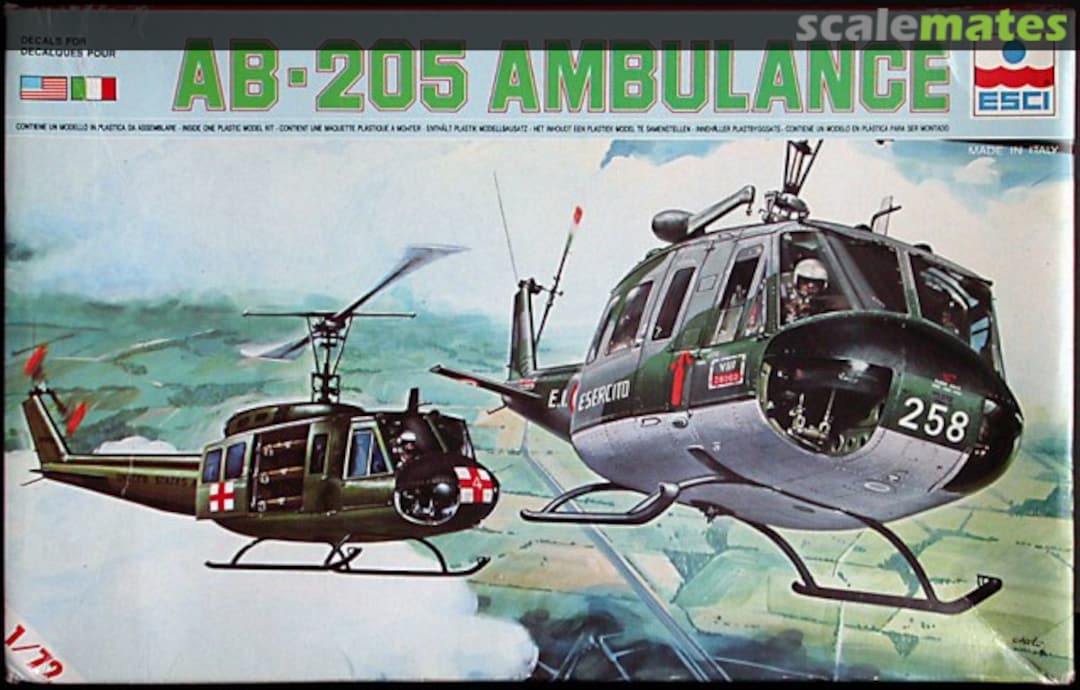 Boxart AB-205 Ambulance 9006 ESCI