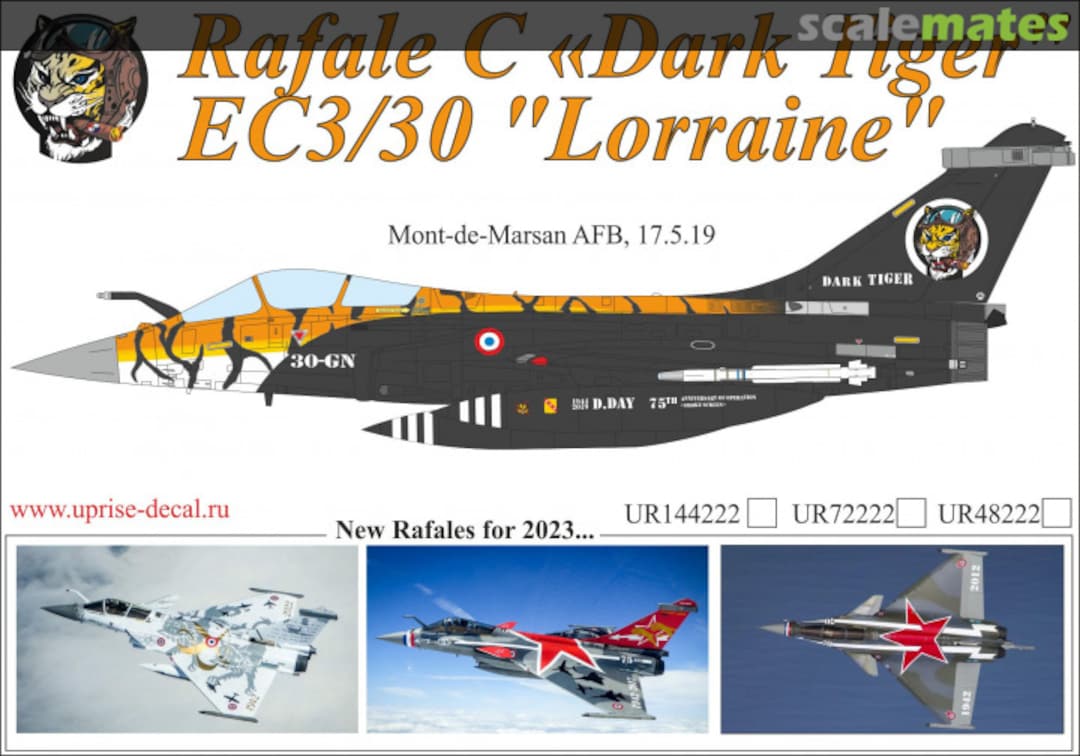 Boxart Dassault Rafale C "Dark Tiger" UR48222 UpRise Decal Serbia