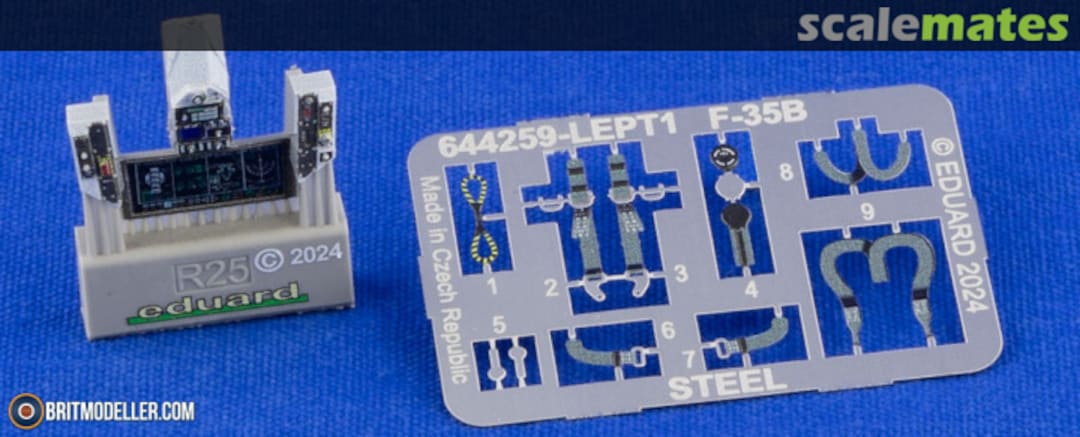 Boxart F-35B LööK Instrument Panel and STEEL seatbelts 644259 Eduard