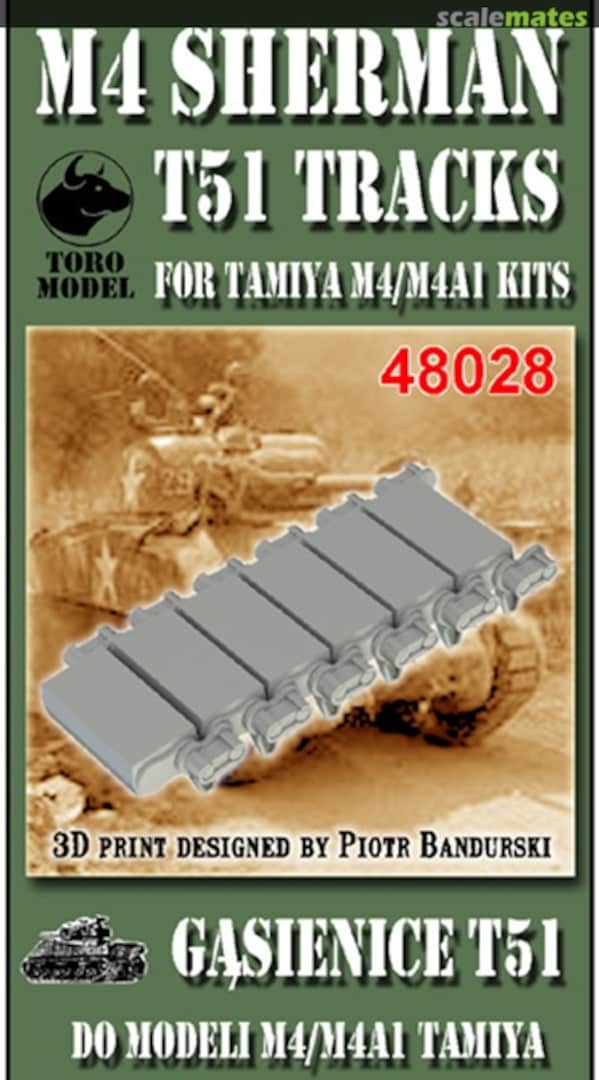 Boxart M4 Sherman T51 tracks (for Tamiya kits) 3D48028 ToRo Model