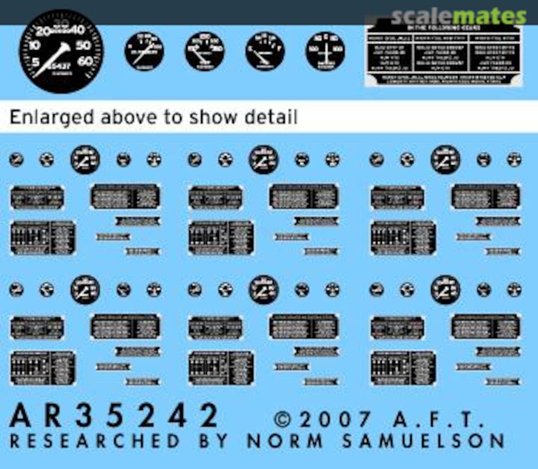 Boxart GMC 2 1/2 ton truck instruments and placards AR35242 Archer