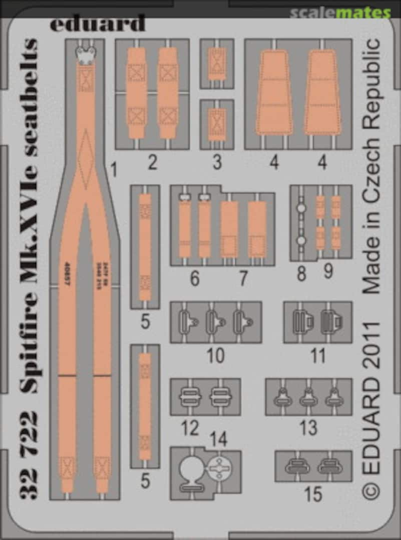 Boxart Spitfire Mk.XVIe seatbelts 32722 Eduard