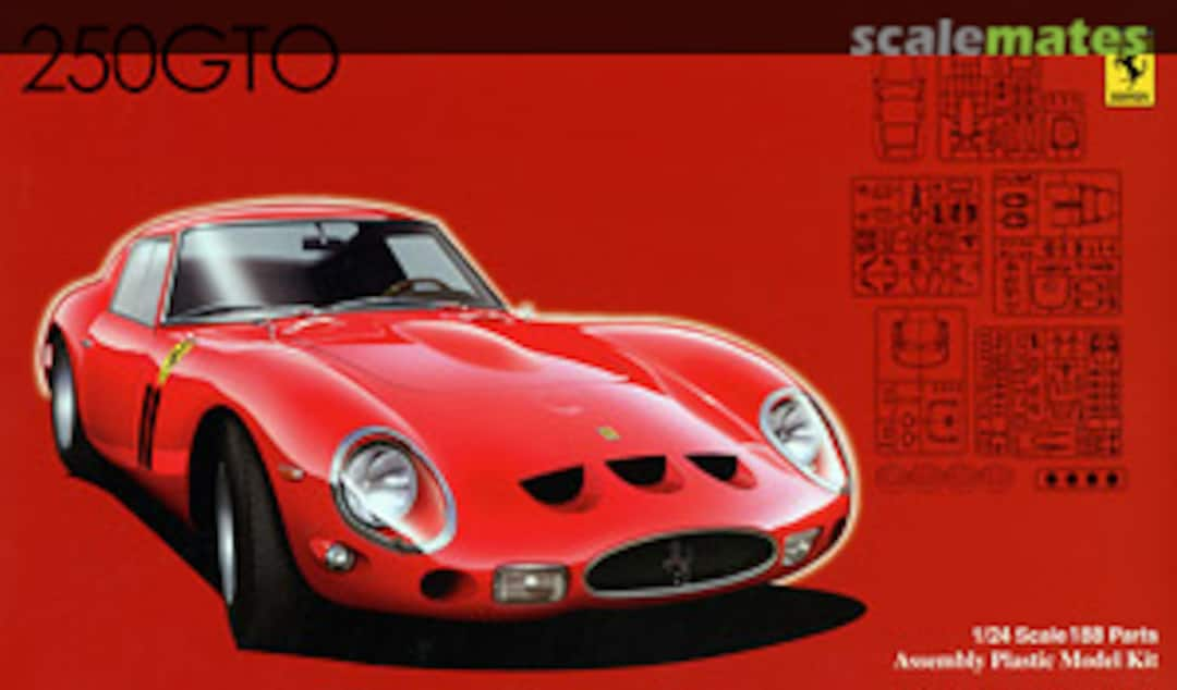 Boxart Ferrari 250 GTO with wheel machined aluminum 12585 Fujimi