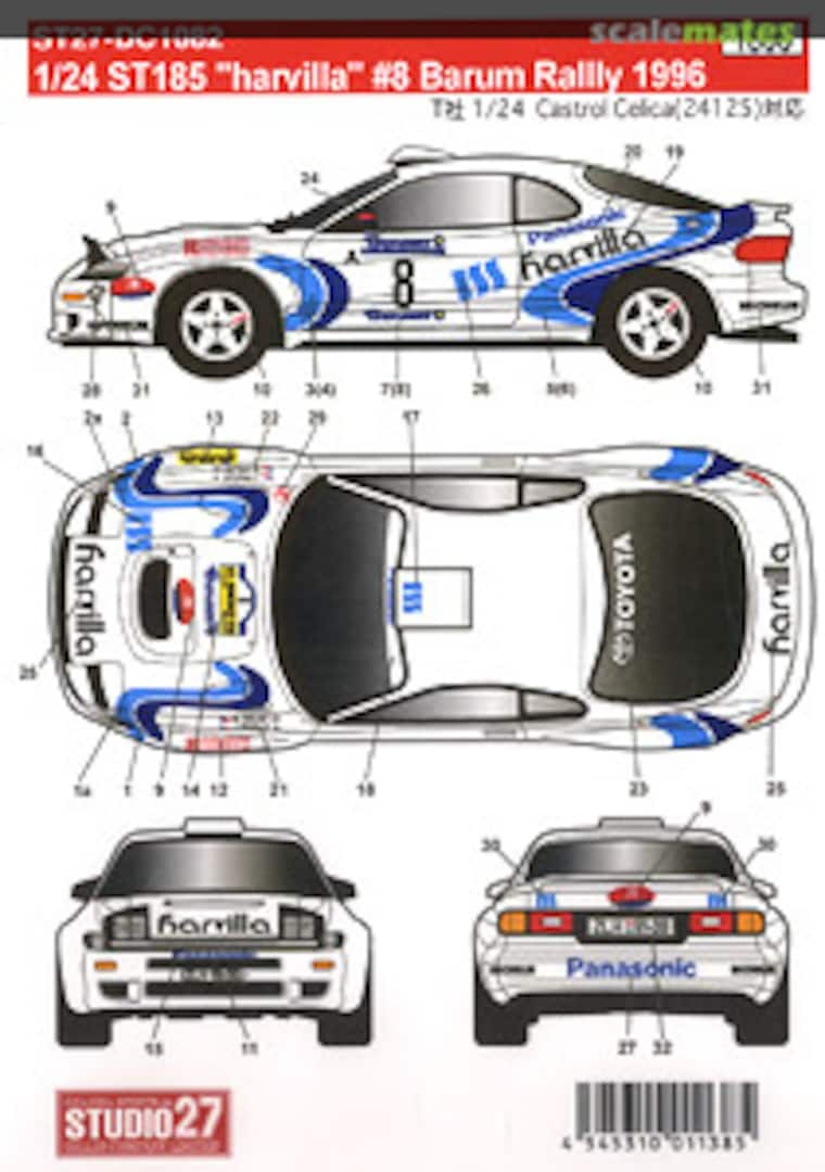 Boxart ST185 Harvilla #8 Barum Rally 1996(tamiya) ST27-DC1082 Studio27