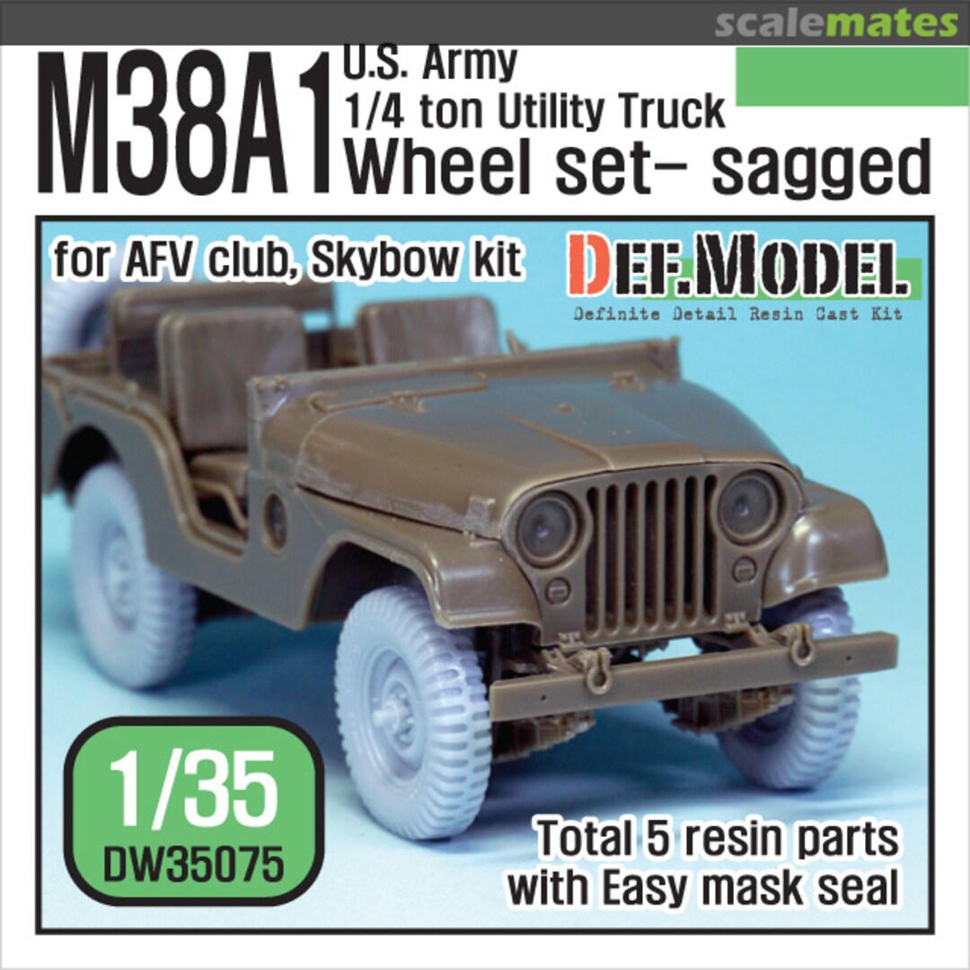 Boxart US M38A1 4X4 truck Sagged Wheel Set DW35075 Def.Model