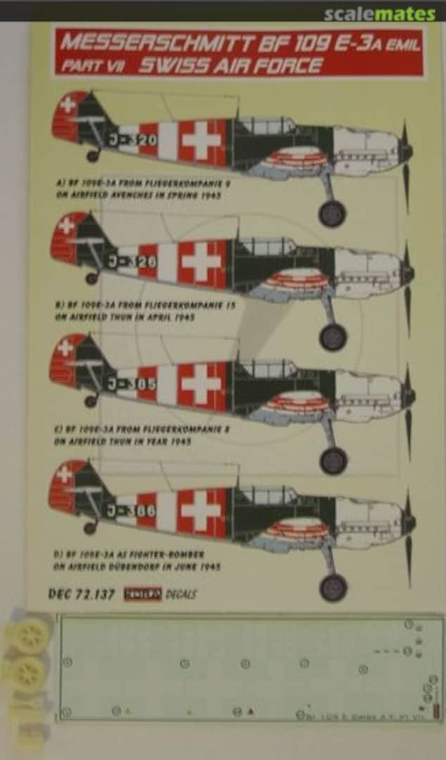 Boxart Messerschmitt Bf 109 E-3 Emil DEC72137 Kora Models