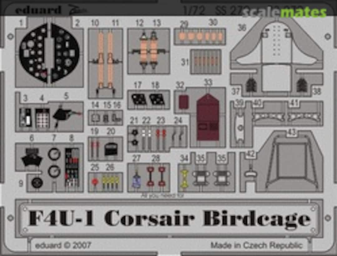 Boxart F4U-1 Corsair Birdcage SS270 Eduard