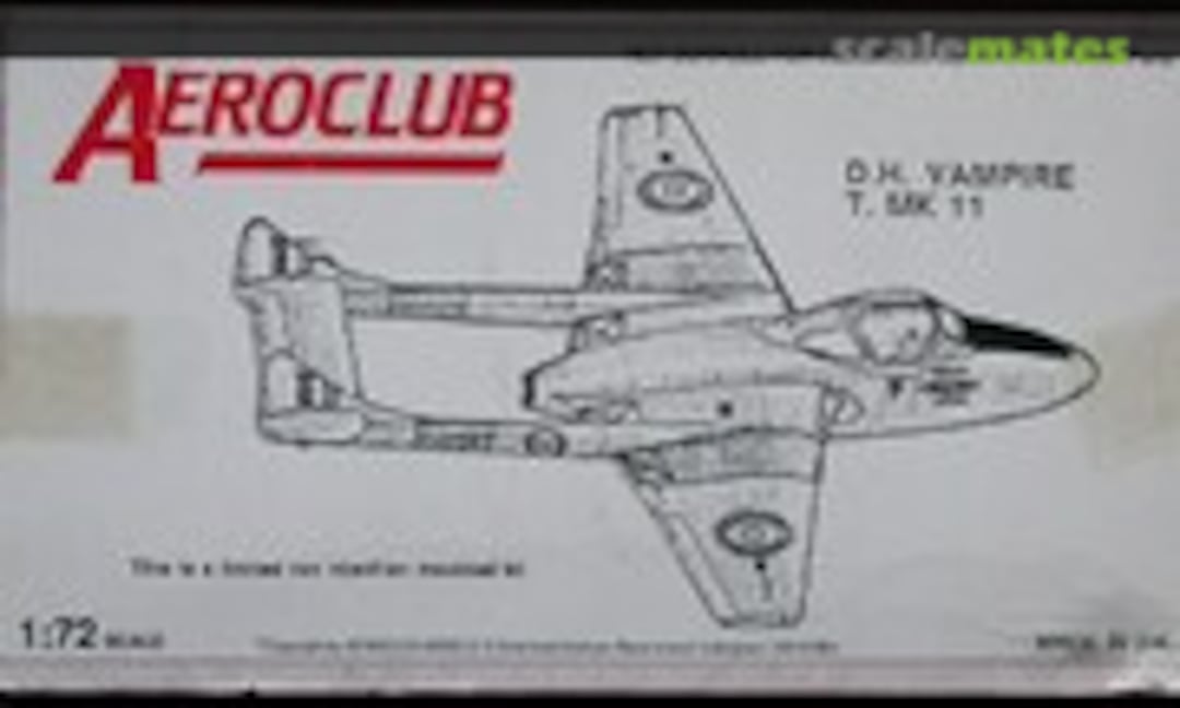 1:72 DH Vampire T. Mk 11 (Aeroclub K004)