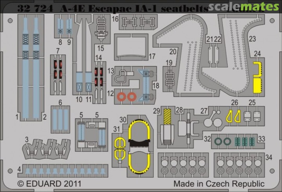 Boxart A-4E Escapac IA-1 seatbelts 32724 Eduard