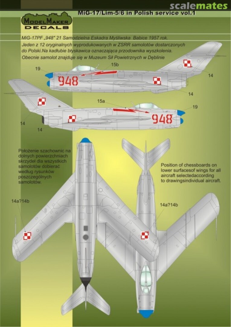 Boxart MiG-17/Lim-5/6 in Polish service vol.1 D48025 ModelMaker