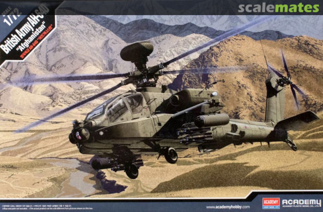 Boxart British Army AH-64D 12537 Academy