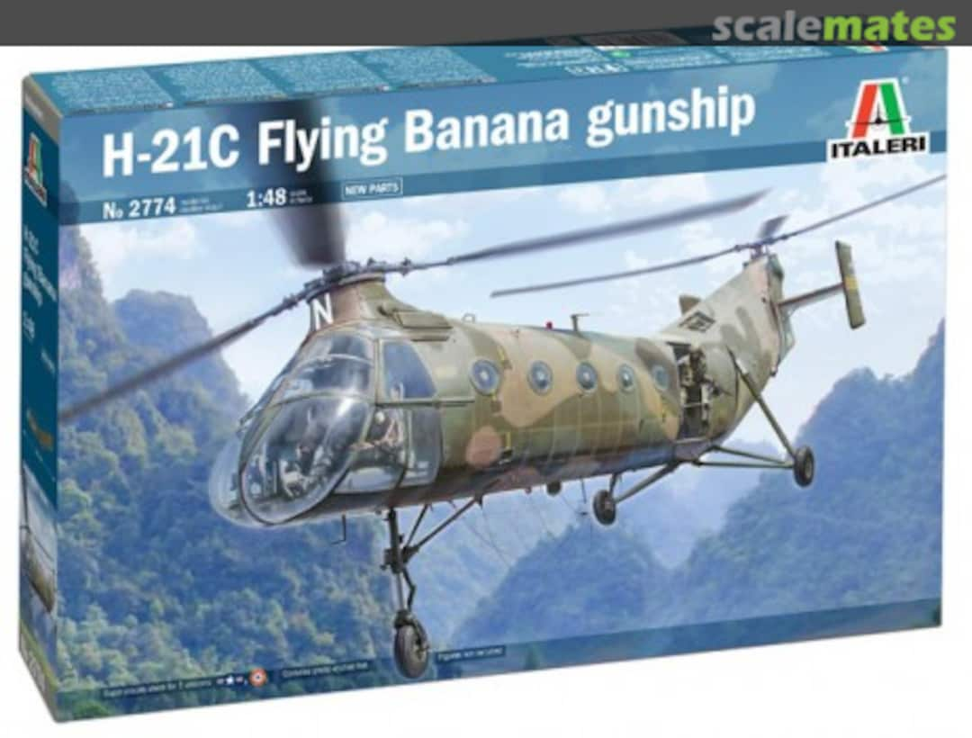 Boxart H-21C "Flying Banana" Gunship 2774 Italeri