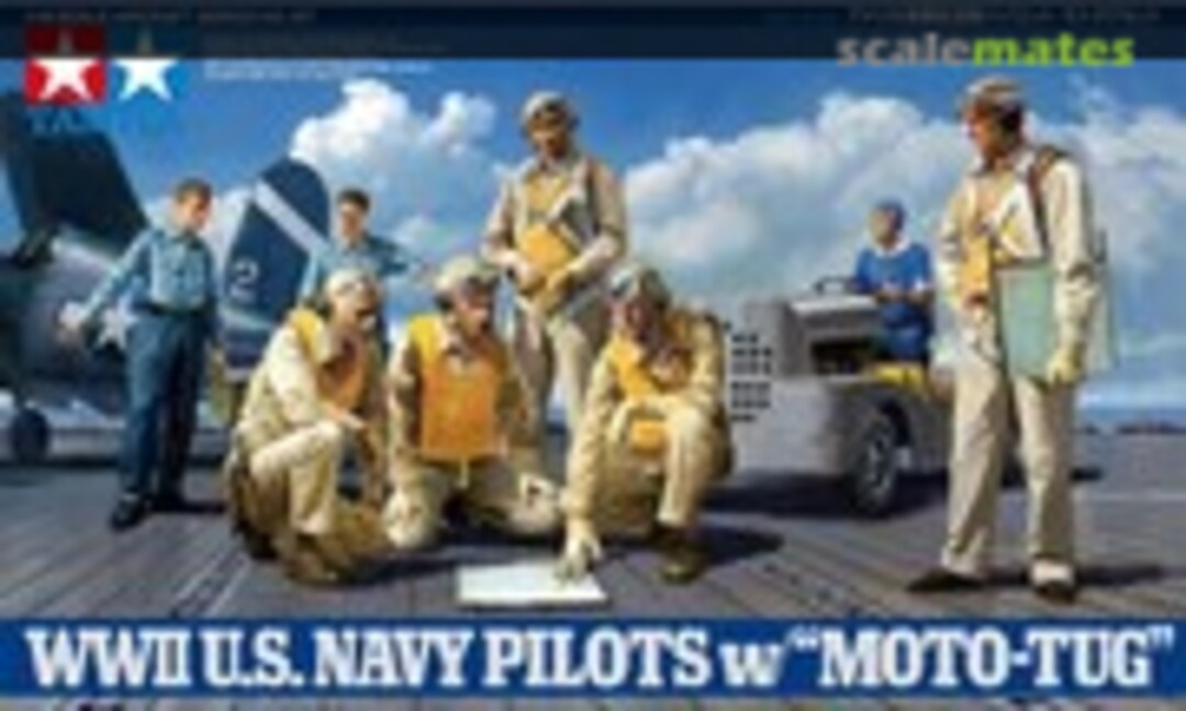 1:48 WWII U.S. Navy Pilots w/Moto-Tug (Tamiya 61107)