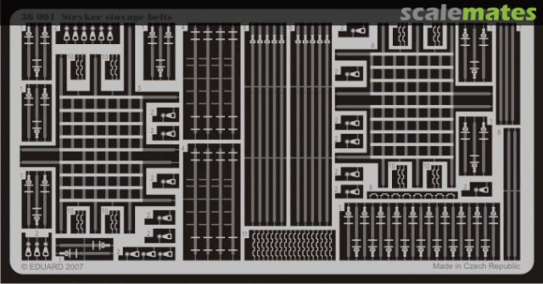 Boxart Stryker stowage belts 36001 Eduard