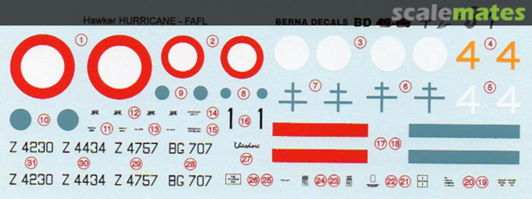 Boxart Hawker Hurricane MkI BD 72-81 Berna Decals