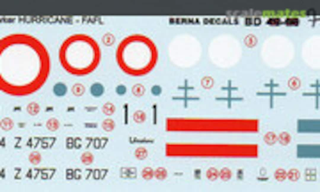 1:72 Hawker Hurricane MkI (Berna Decals BD 72-81)